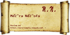Móra Násfa névjegykártya